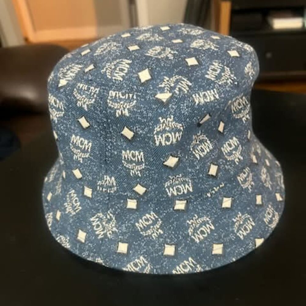 Men's Denim Visetos Jacquard Bucket Hat
